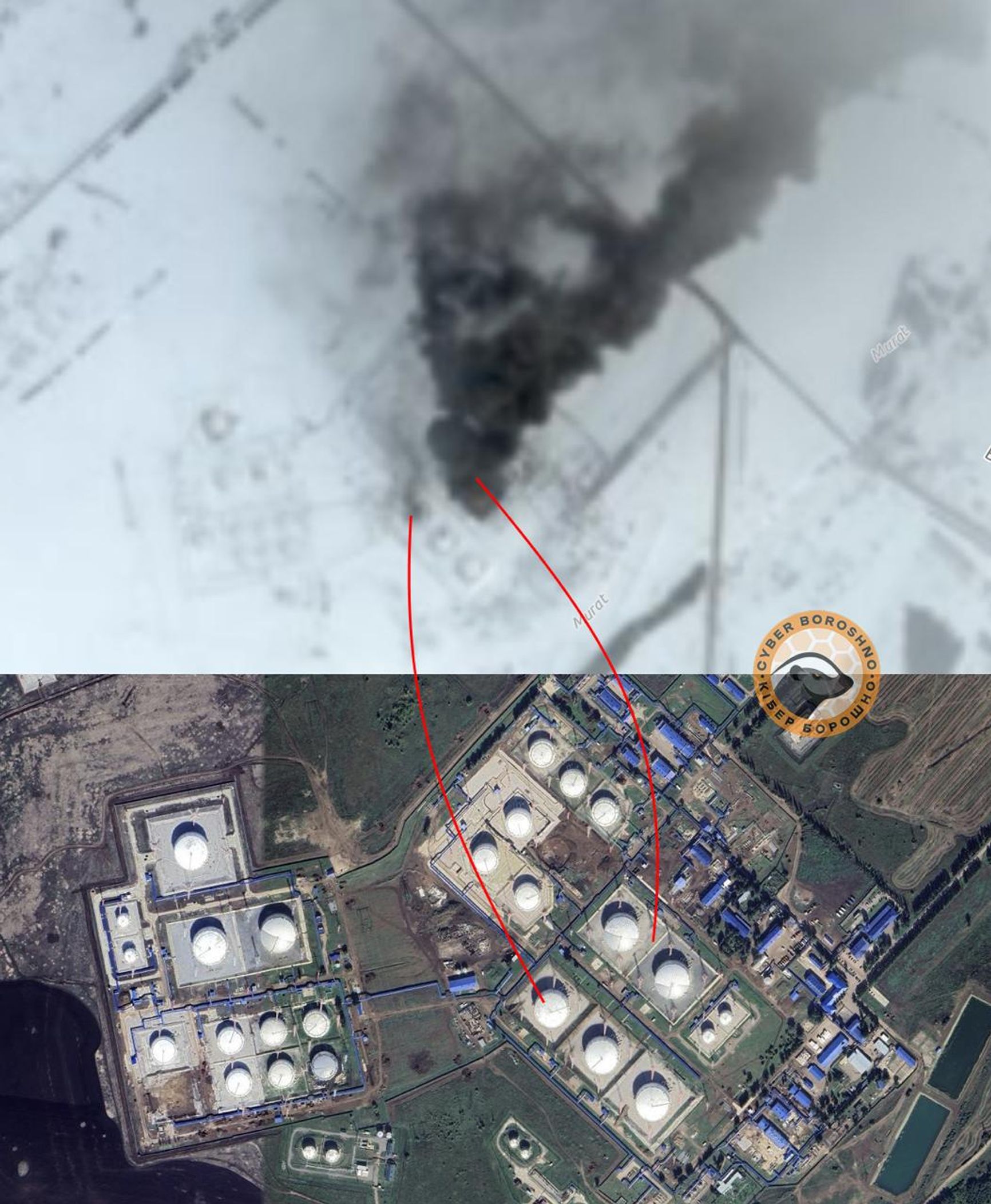 Последствия украинского удара по нефтеперекачивающей станции «Калейкино» в Татарстане 23 февраля 2026 года