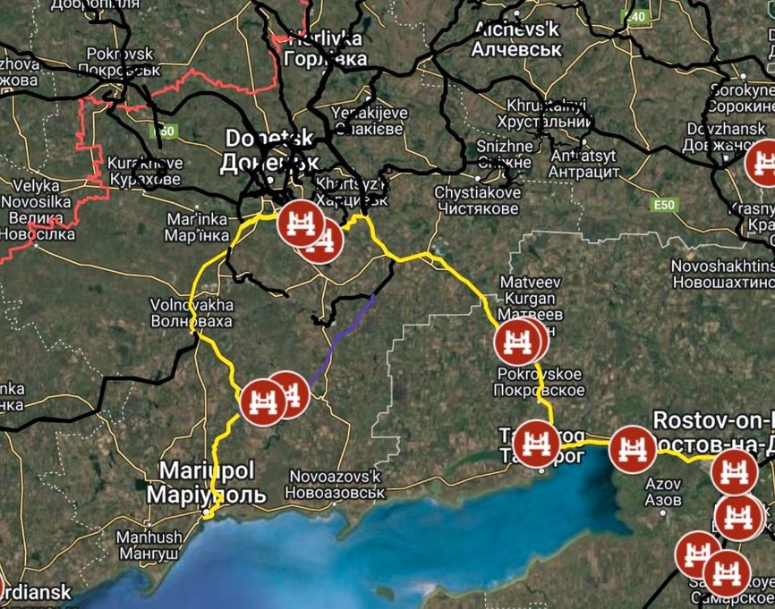 Железнодорожное сообщение между Ростовом-на-Дону и Мариуполем