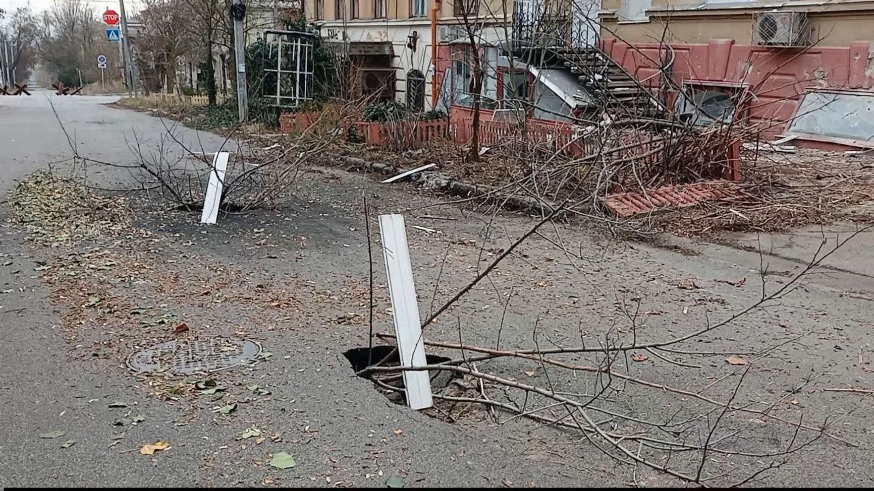 Последствия обстрела в декабре 2025 года, поврежден интернет-кабель