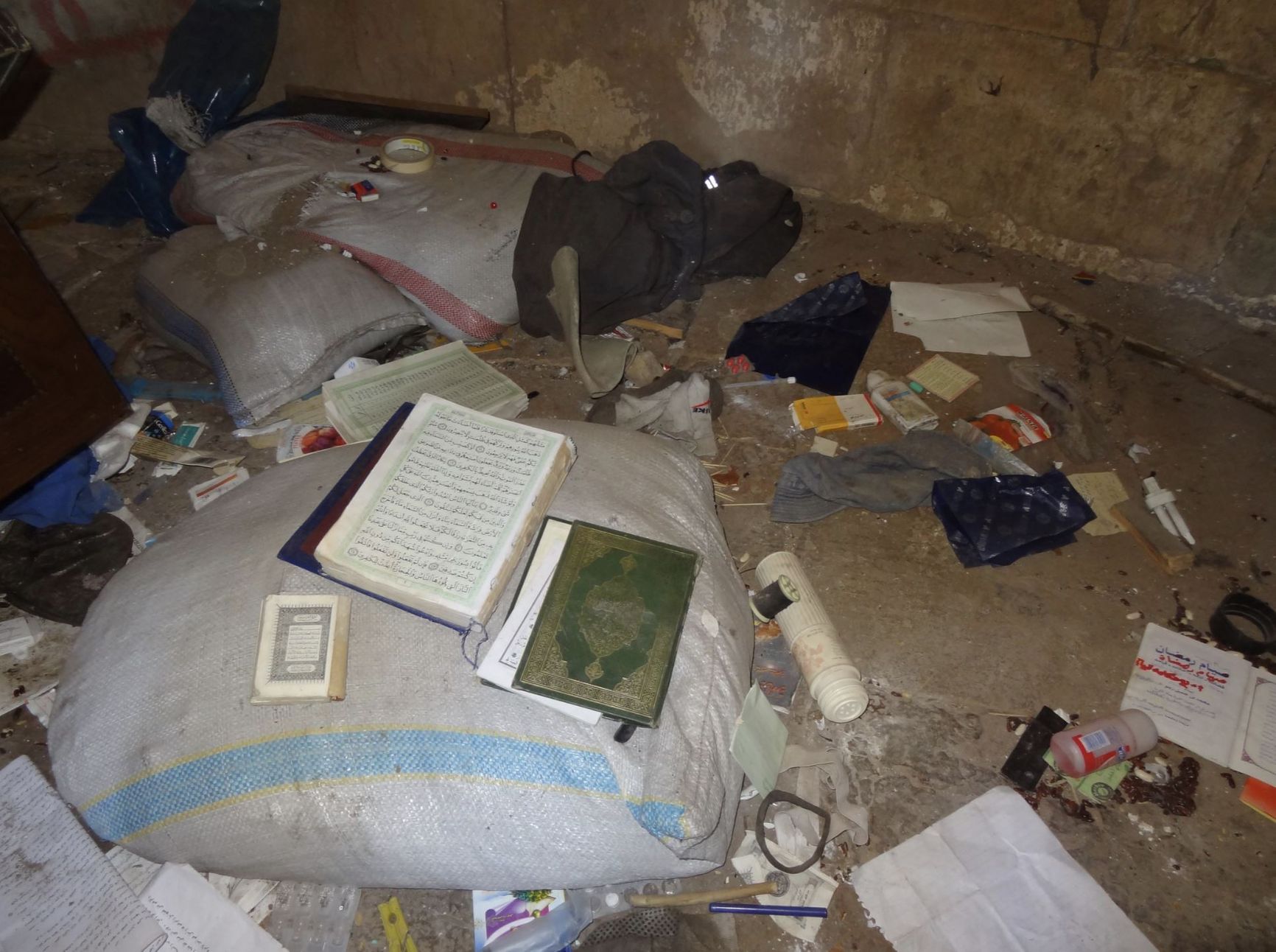 The jihadists left behind their weapon stockpiles, a library, and numerous personal belongings in Krak des Chevaliers 