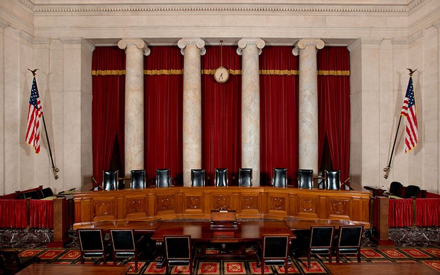 The Supreme Court courtroom