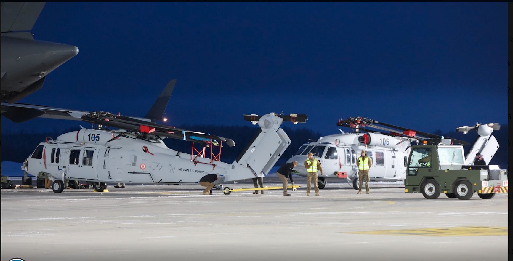 Black Hawk helicopters at Lielvārde airbase