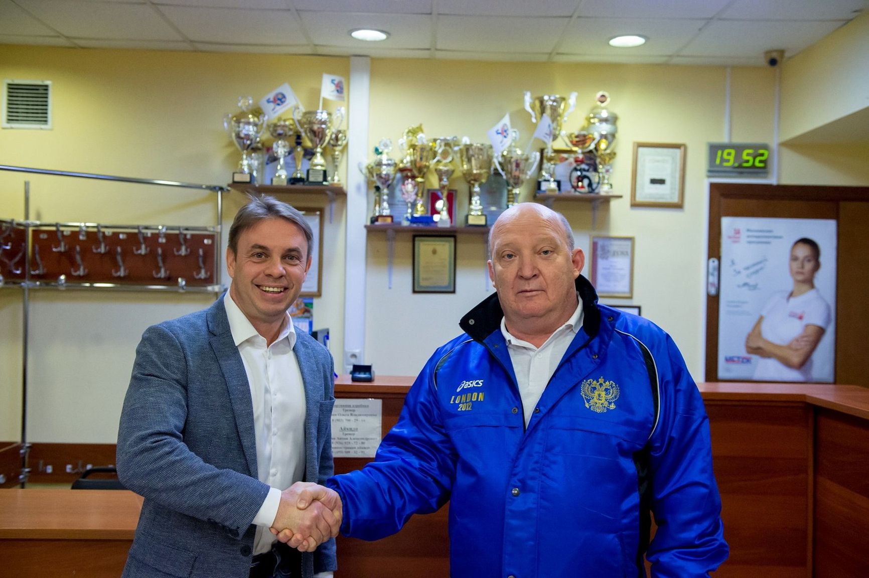 Igor Churubrov on the right (in the blue jacket)