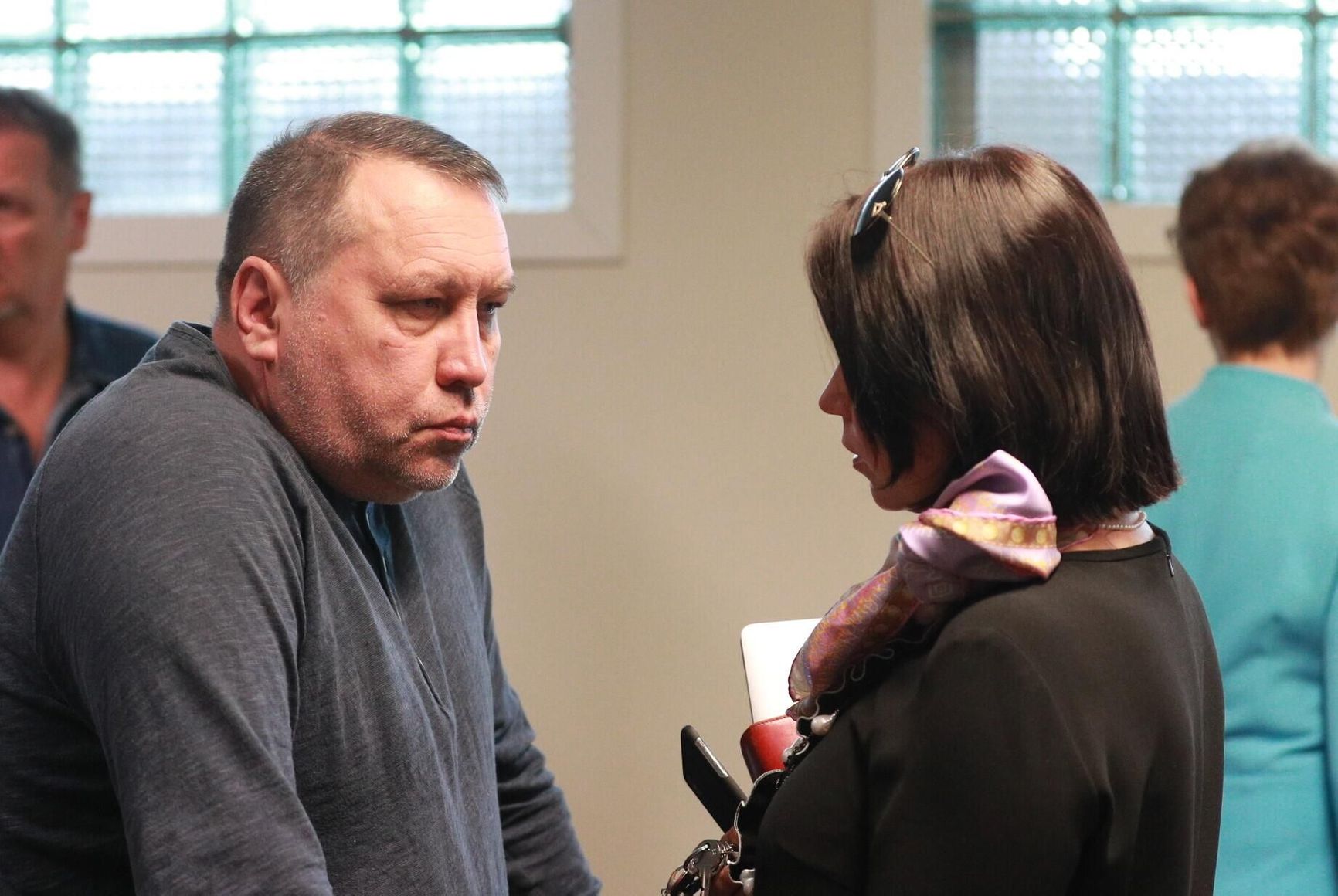 Alexander Kornilov in a courtroom in Estonia