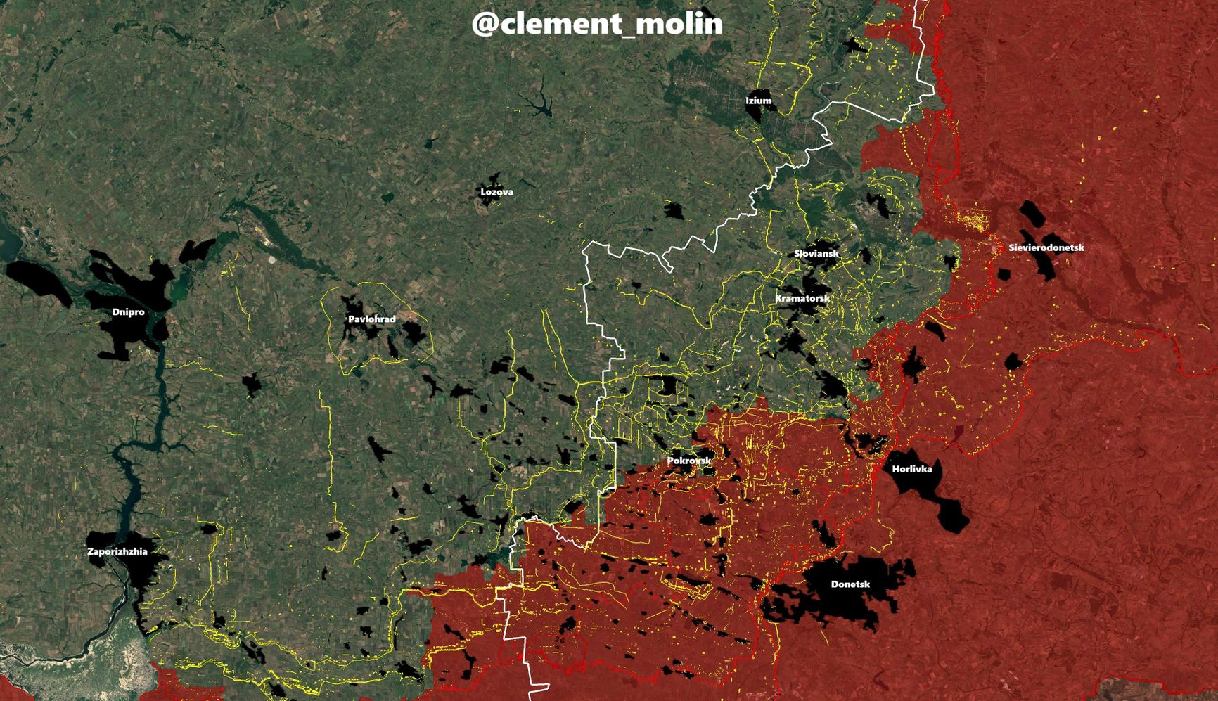 Deployment of defensive fortifications in Donbas