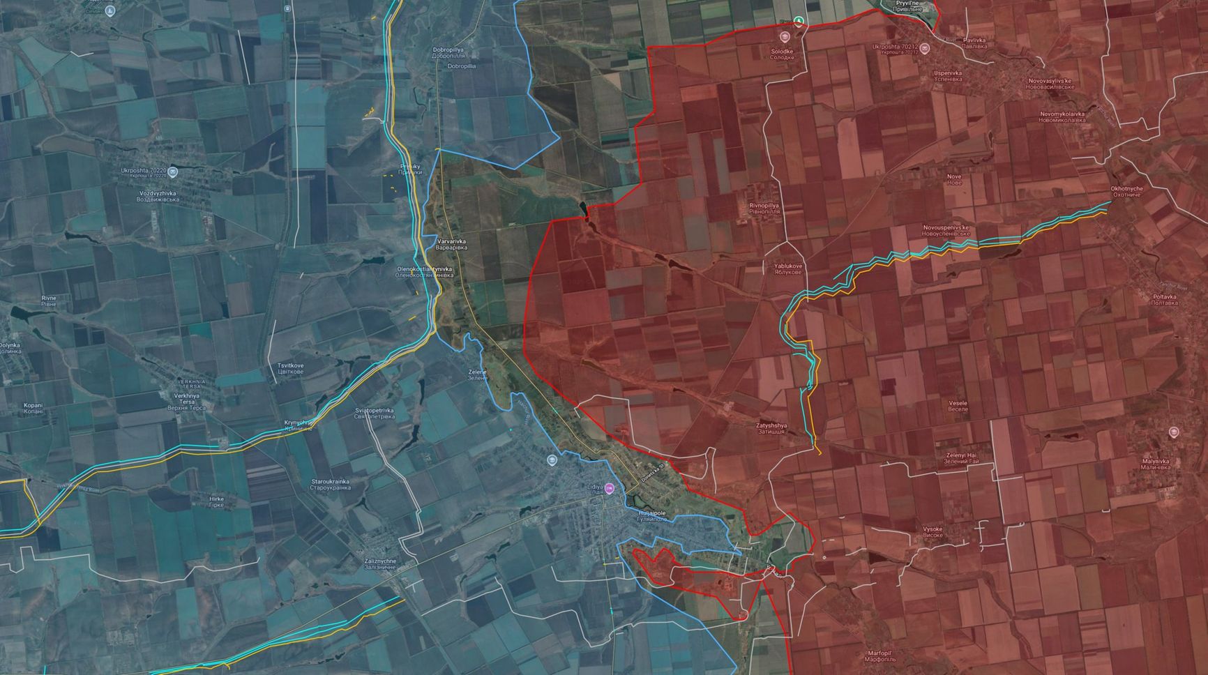 Ситуация в районе Гуляйполя по версии исследователя под ником Playfra