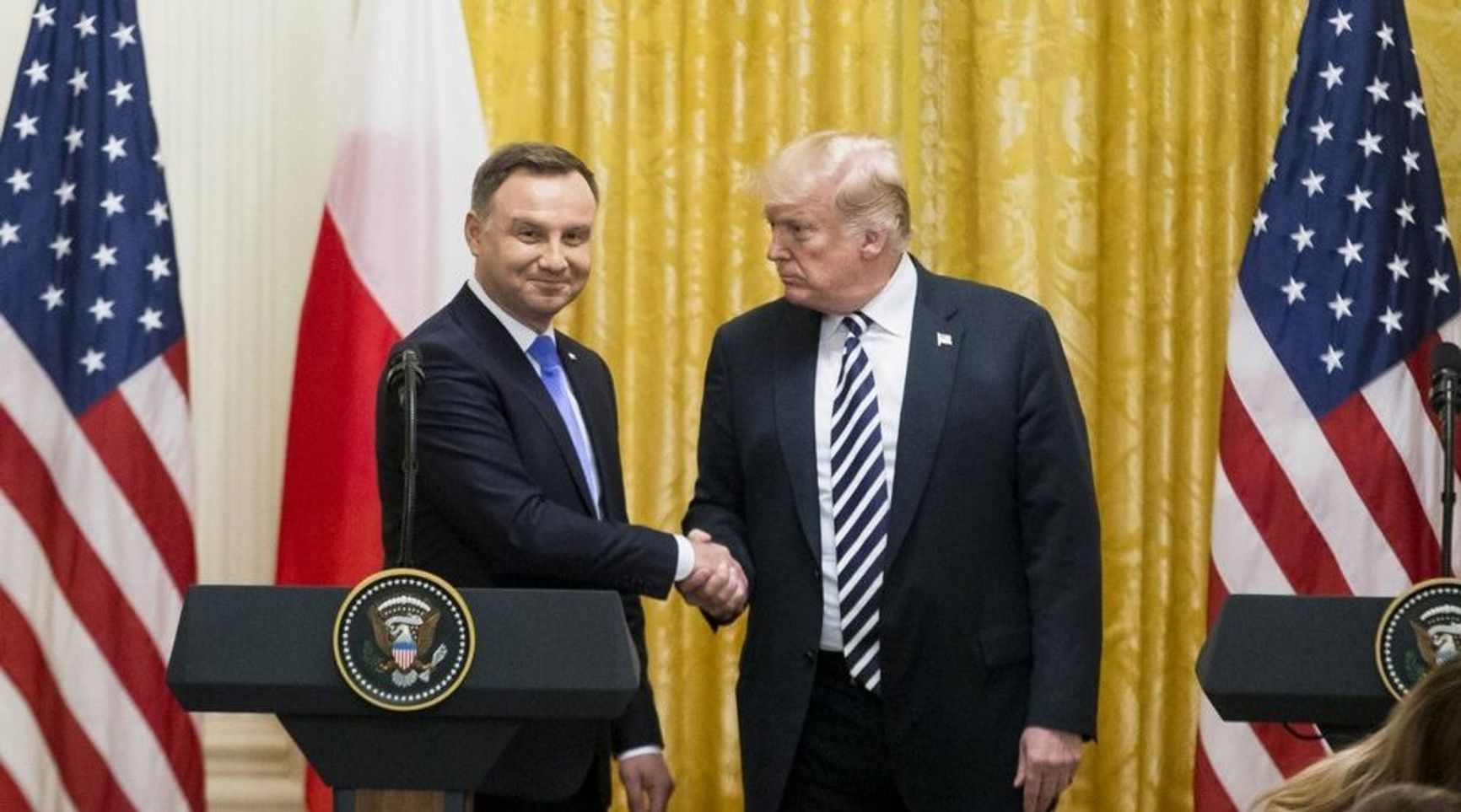 During a trip to the U.S. on the eve of the presidential election, President Duda urged the local Polish diaspora to go to the polls.