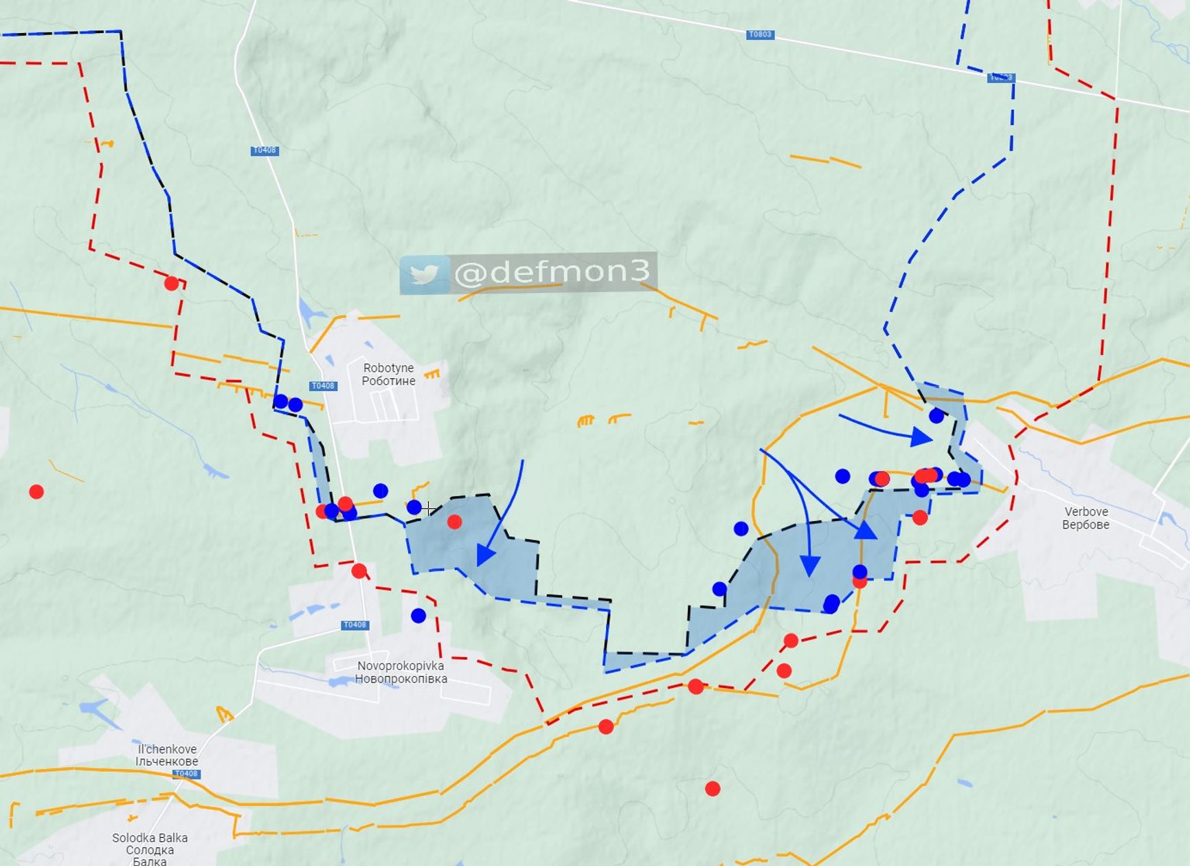 Ситуация на токмакском направлении по версии Def Mon