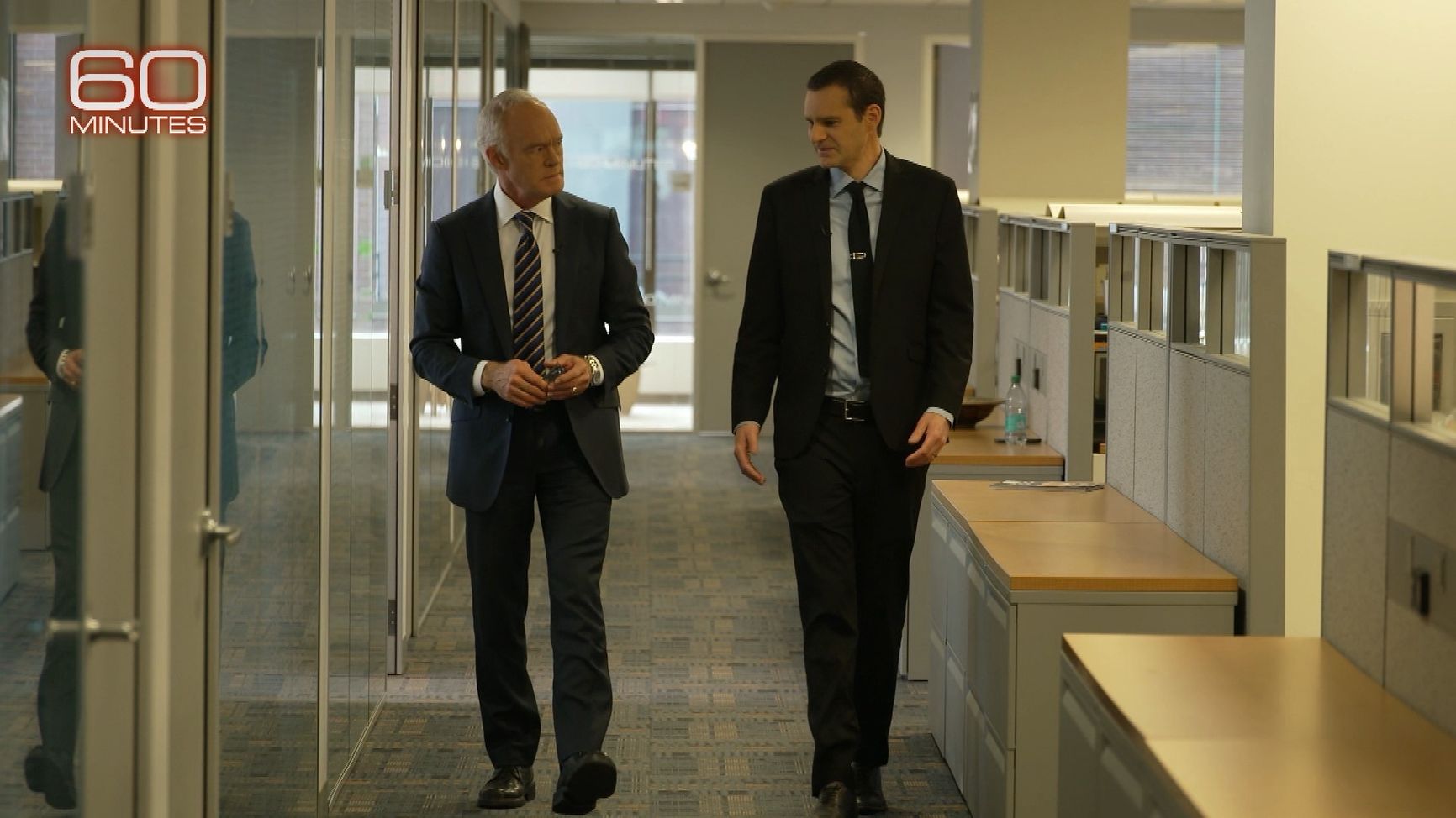 Former CIA officer John Thorne being interviewed by 60 Minutes