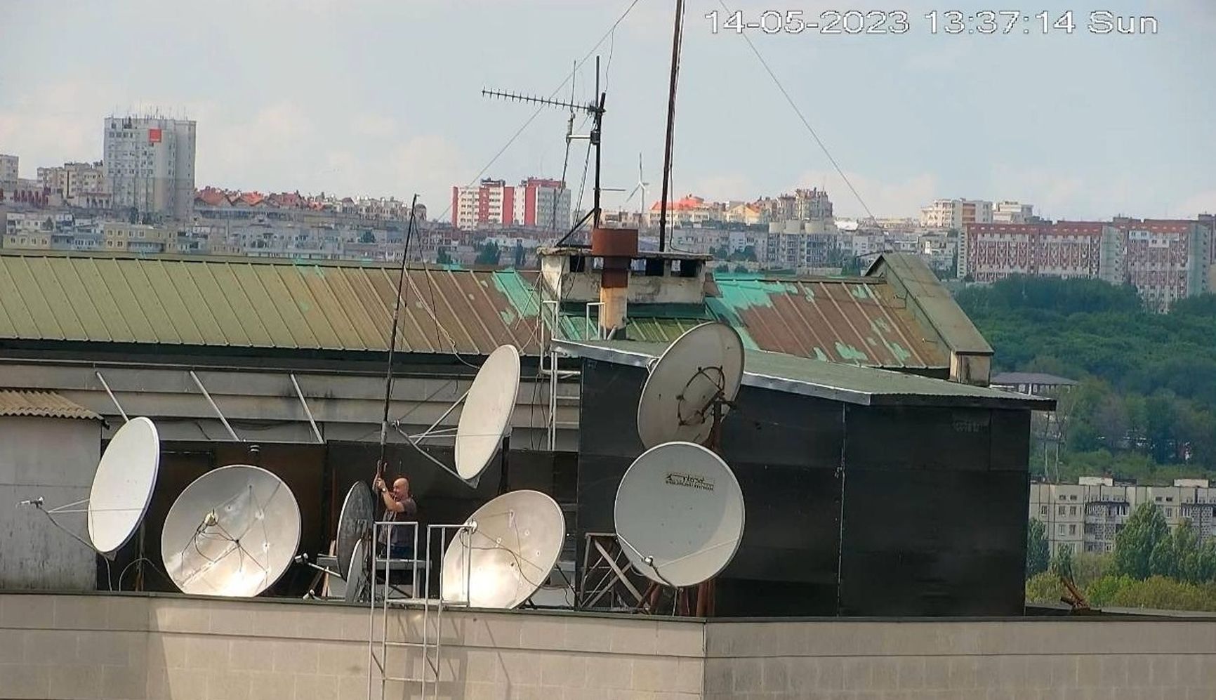 Pavel Yakunin on the Embassy's rooftop