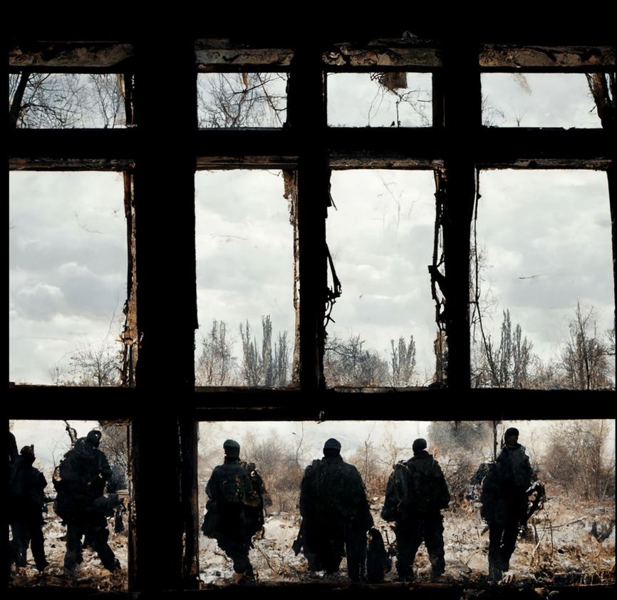 Neural network generated picture: "Merderers are going to fight in Ukraine"